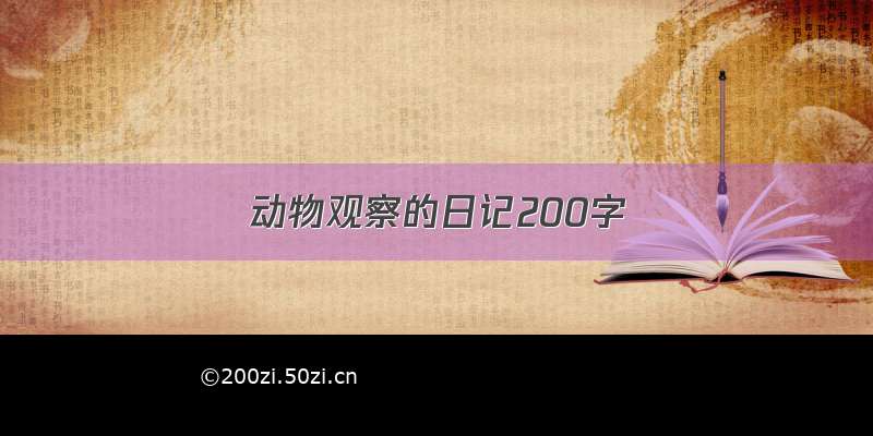 动物观察的日记200字