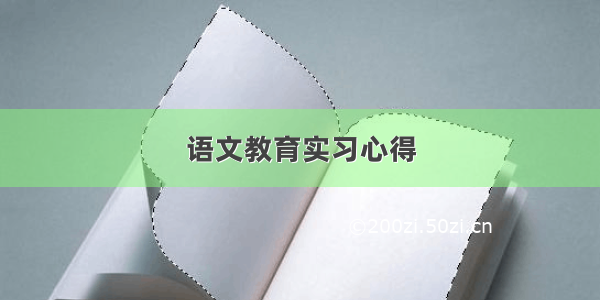 语文教育实习心得