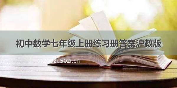 初中数学七年级上册练习册答案沪教版