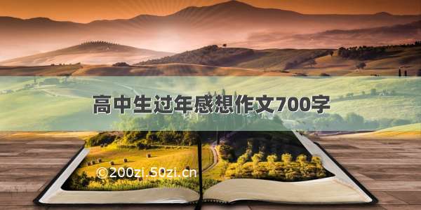 高中生过年感想作文700字