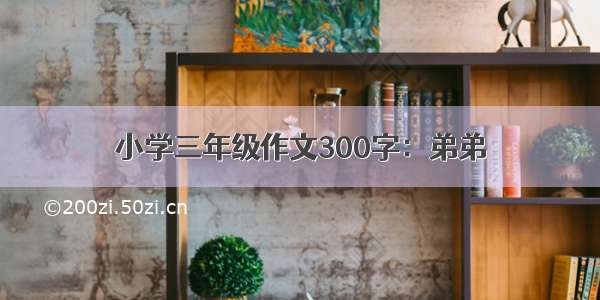 小学三年级作文300字：弟弟