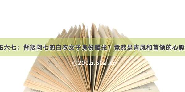 伍六七：背叛阿七的白衣女子身份曝光？竟然是青凤和首领的心腹？