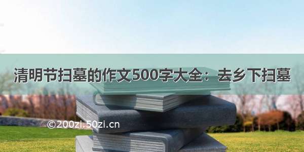 清明节扫墓的作文500字大全：去乡下扫墓