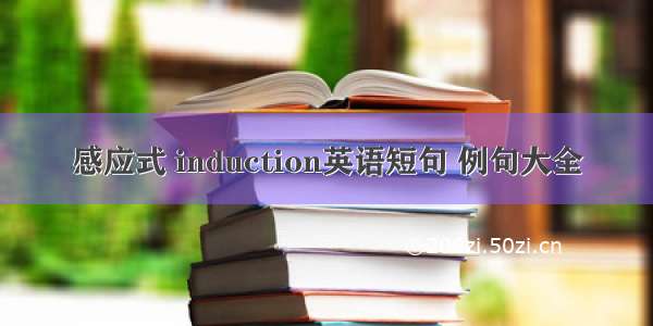 感应式 induction英语短句 例句大全