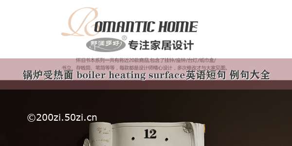 锅炉受热面 boiler heating surface英语短句 例句大全