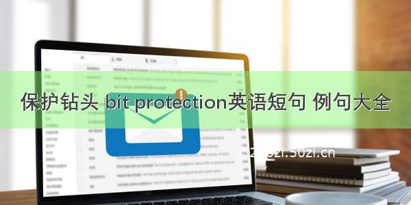 保护钻头 bit protection英语短句 例句大全