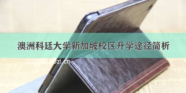 澳洲科廷大学新加坡校区升学途径简析