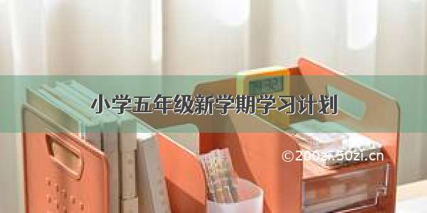 小学五年级新学期学习计划