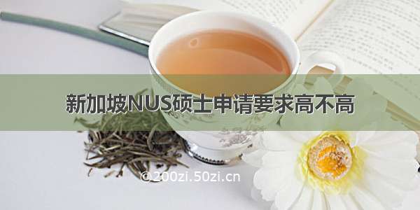 新加坡NUS硕士申请要求高不高