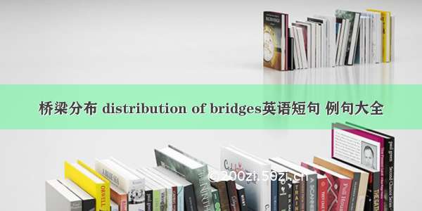 桥梁分布 distribution of bridges英语短句 例句大全