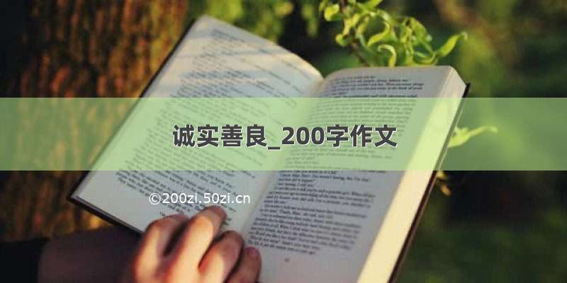 诚实善良_200字作文