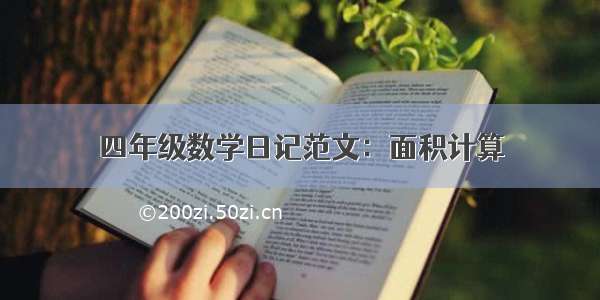 四年级数学日记范文：面积计算