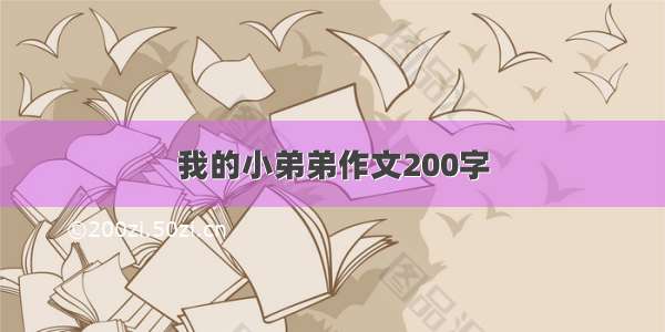 我的小弟弟作文200字