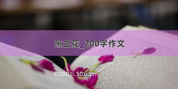 吊兰花_200字作文