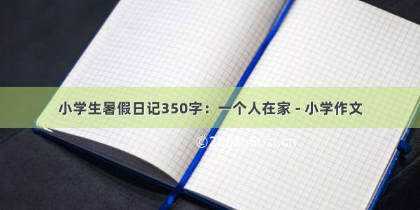 小学生暑假日记350字：一个人在家 - 小学作文