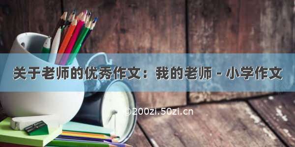 关于老师的优秀作文：我的老师 - 小学作文