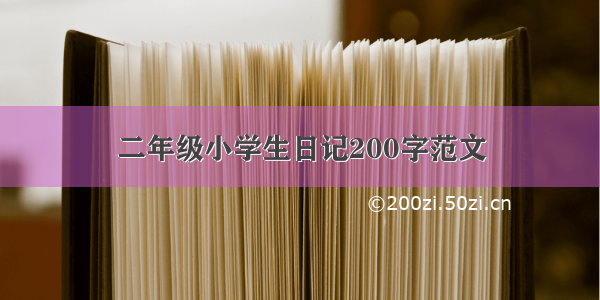 二年级小学生日记200字范文