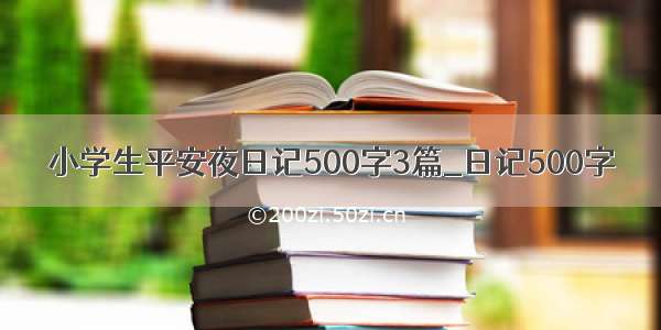 小学生平安夜日记500字3篇_日记500字