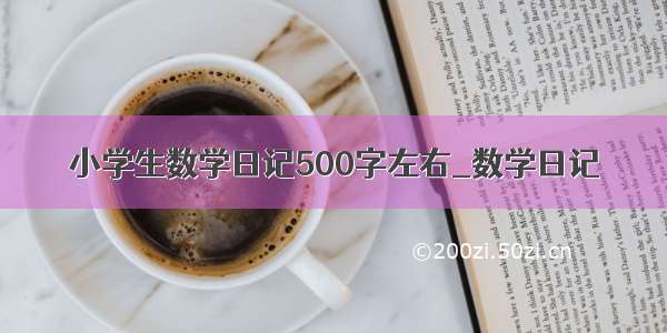 小学生数学日记500字左右_数学日记