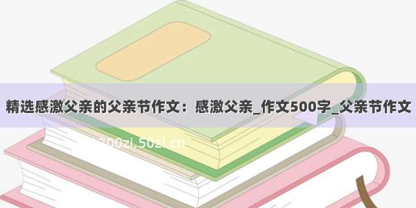 精选感激父亲的父亲节作文：感激父亲_作文500字_父亲节作文