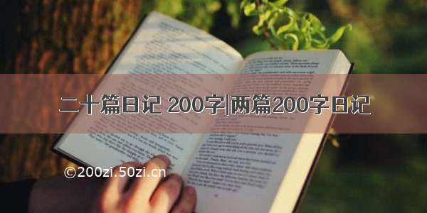 二十篇日记 200字|两篇200字日记