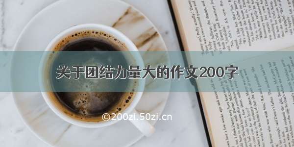 关于团结力量大的作文200字