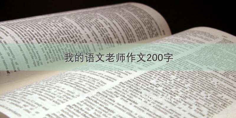 我的语文老师作文200字