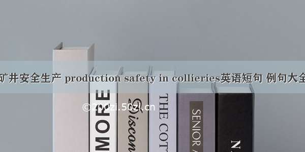 矿井安全生产 production safety in collieries英语短句 例句大全