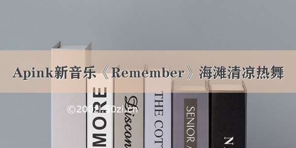 Apink新音乐《Remember》海滩清凉热舞