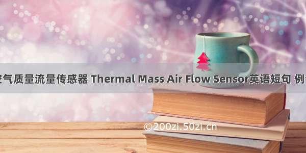 热式空气质量流量传感器 Thermal Mass Air Flow Sensor英语短句 例句大全