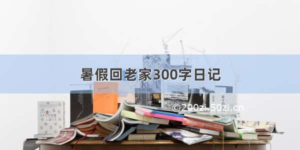 暑假回老家300字日记