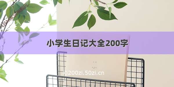 小学生日记大全200字