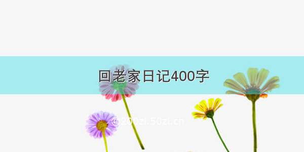 回老家日记400字