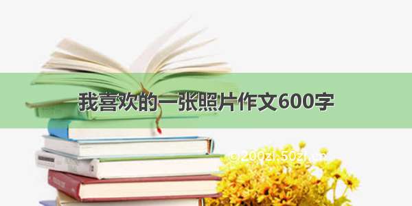 我喜欢的一张照片作文600字