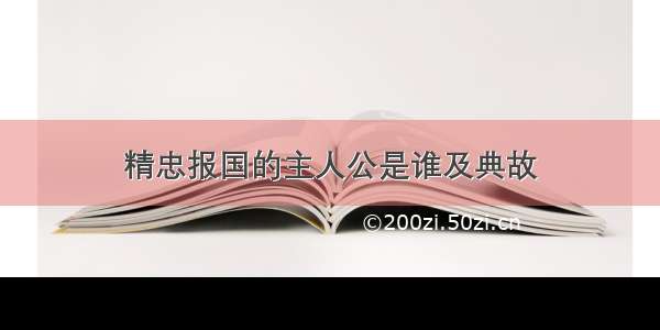 精忠报国的主人公是谁及典故