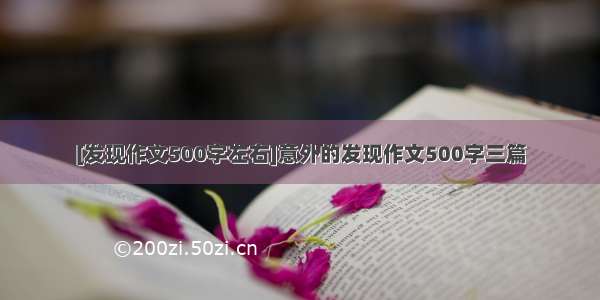 [发现作文500字左右]意外的发现作文500字三篇