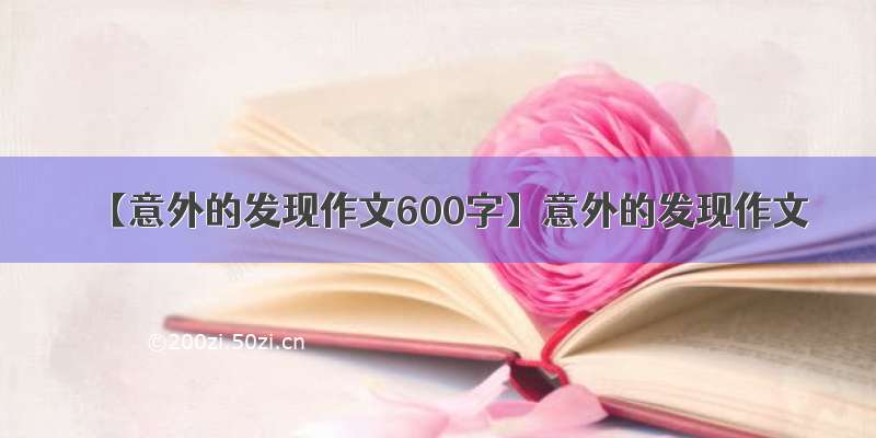 【意外的发现作文600字】意外的发现作文