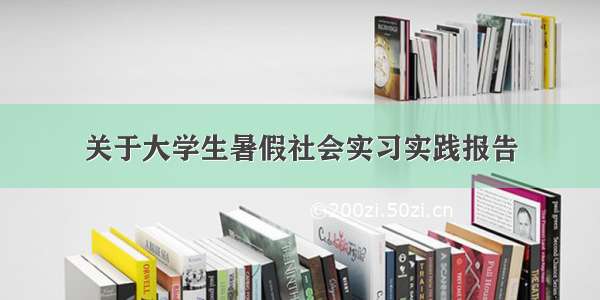 关于大学生暑假社会实习实践报告