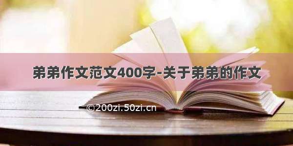 弟弟作文范文400字-关于弟弟的作文