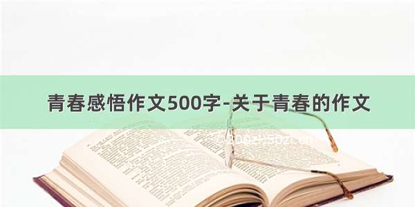 青春感悟作文500字-关于青春的作文