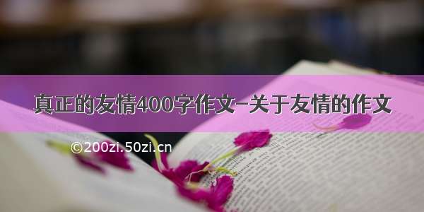 真正的友情400字作文-关于友情的作文