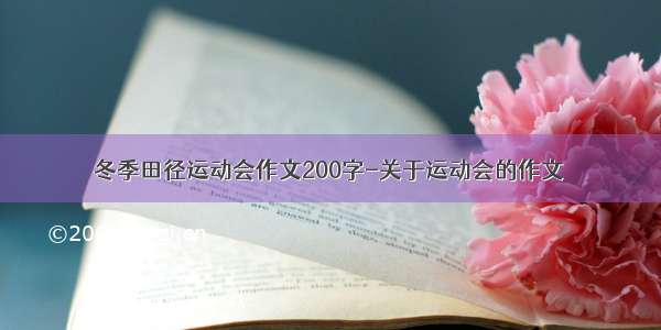 冬季田径运动会作文200字-关于运动会的作文