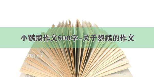 小鹦鹉作文800字-关于鹦鹉的作文