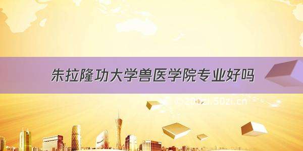 朱拉隆功大学兽医学院专业好吗