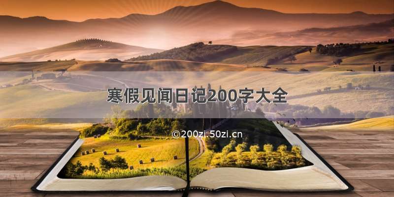 寒假见闻日记200字大全