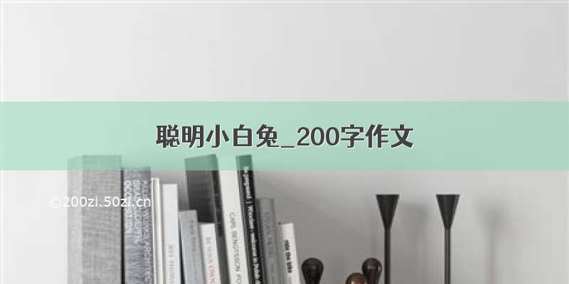 聪明小白兔_200字作文