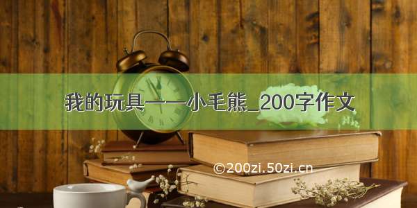 我的玩具——小毛熊_200字作文