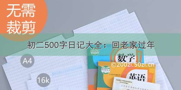 初二500字日记大全：回老家过年