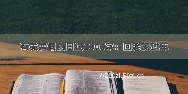 有关寒假的日记1000字：回老家过年