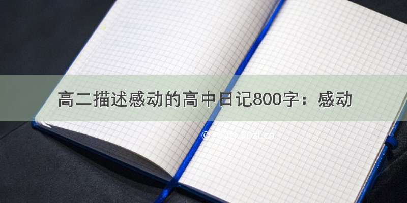 高二描述感动的高中日记800字：感动